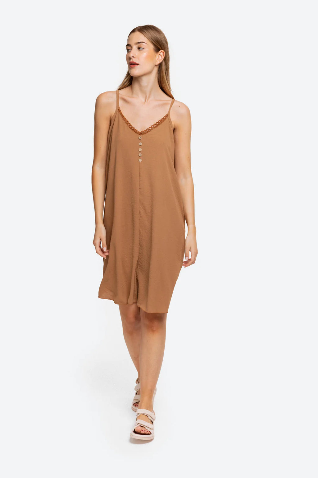 VESTIDO LENCERO BOTONES