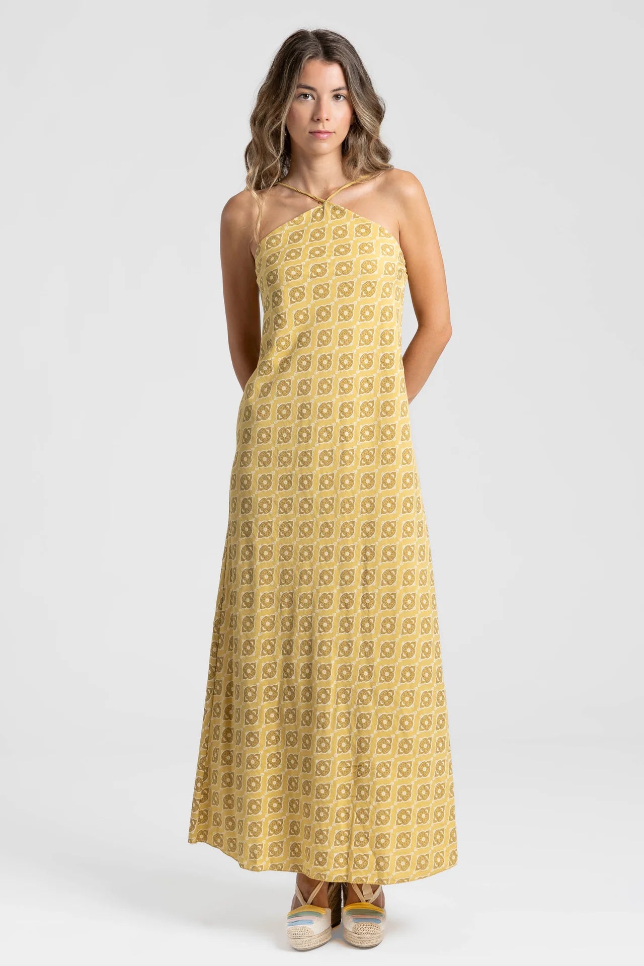 VESTIDO AMARILLO MOSAICO