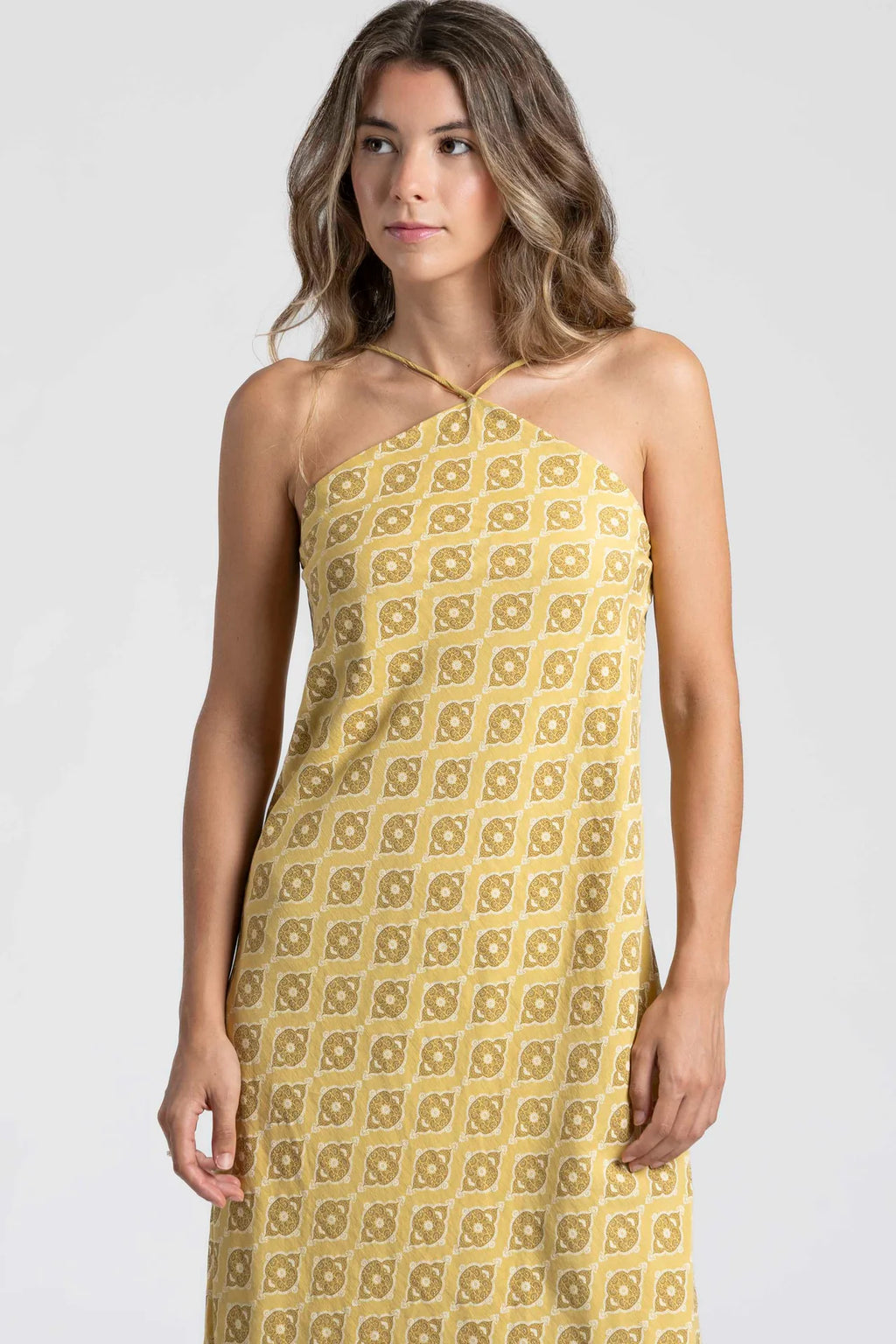 VESTIDO AMARILLO MOSAICO