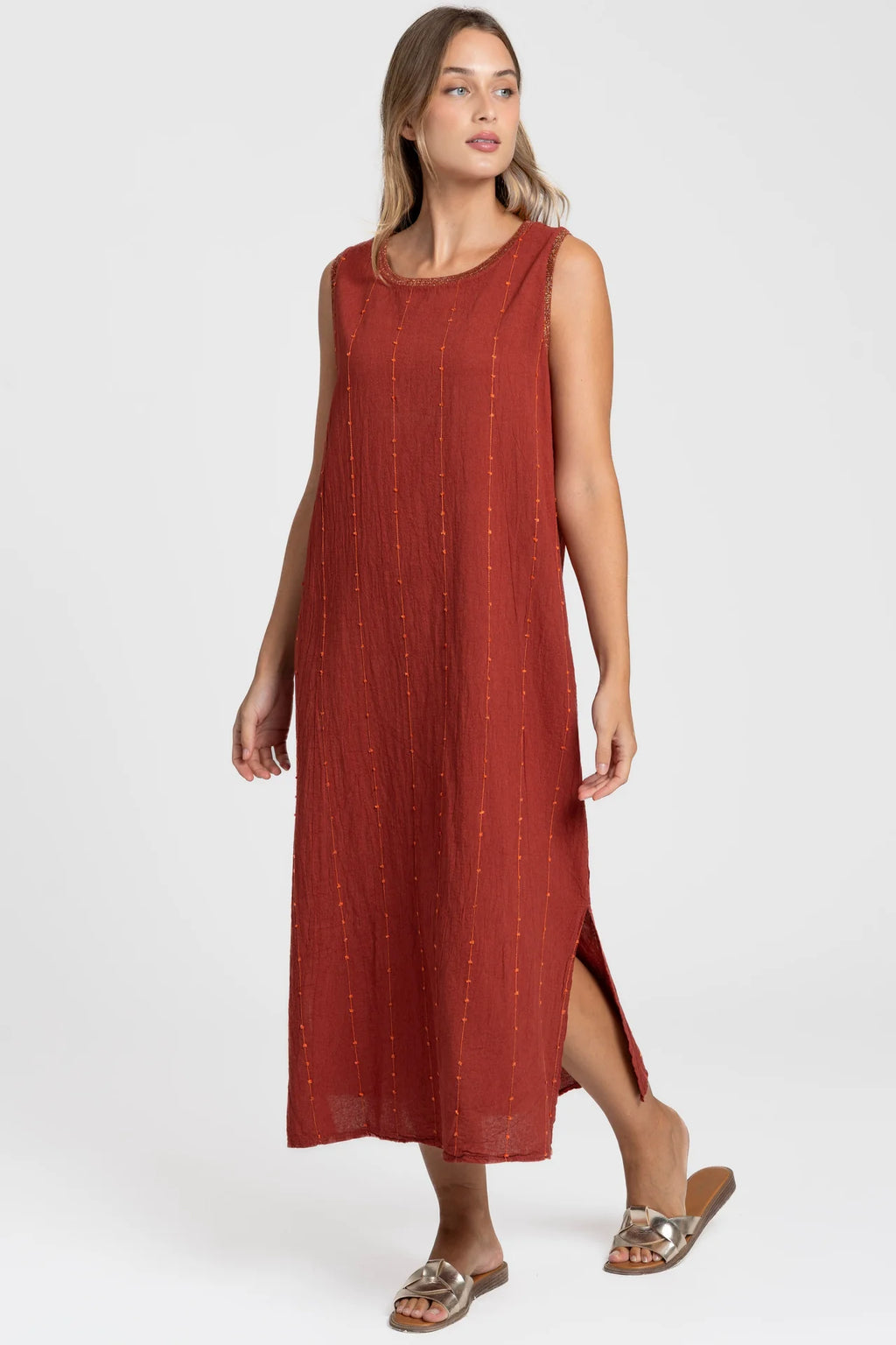 VESTIDO MONACAL TEJA