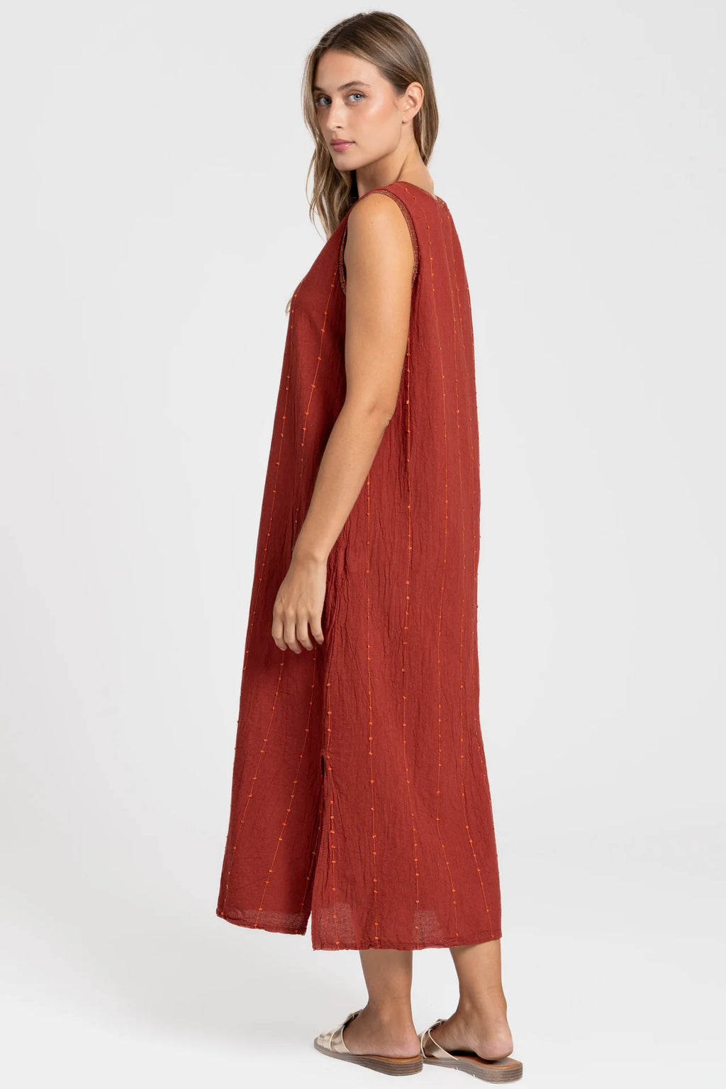 VESTIDO MONACAL TEJA