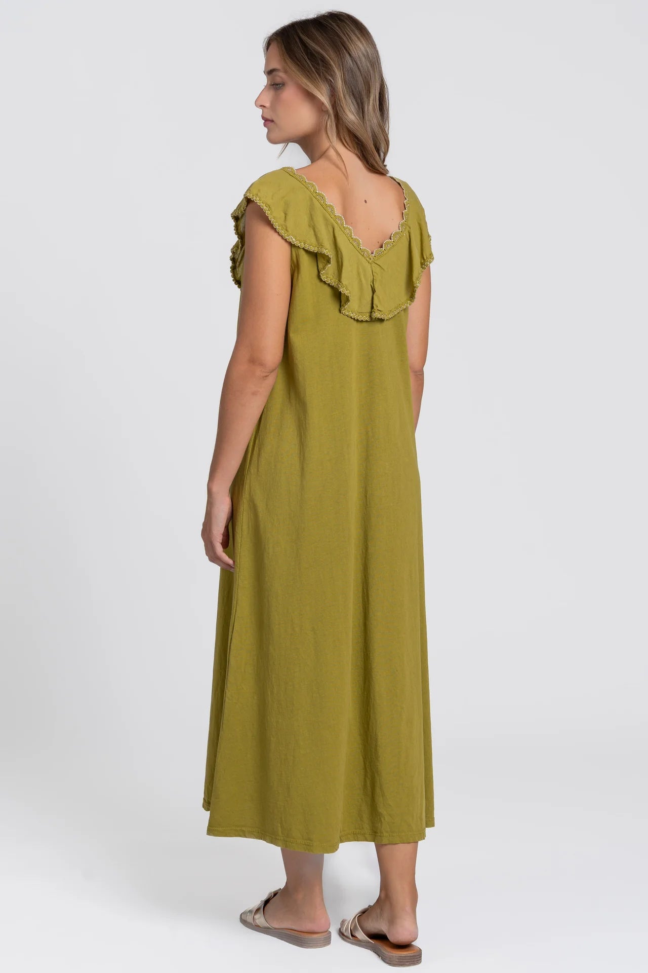 VESTIDO COLLAR VERDE