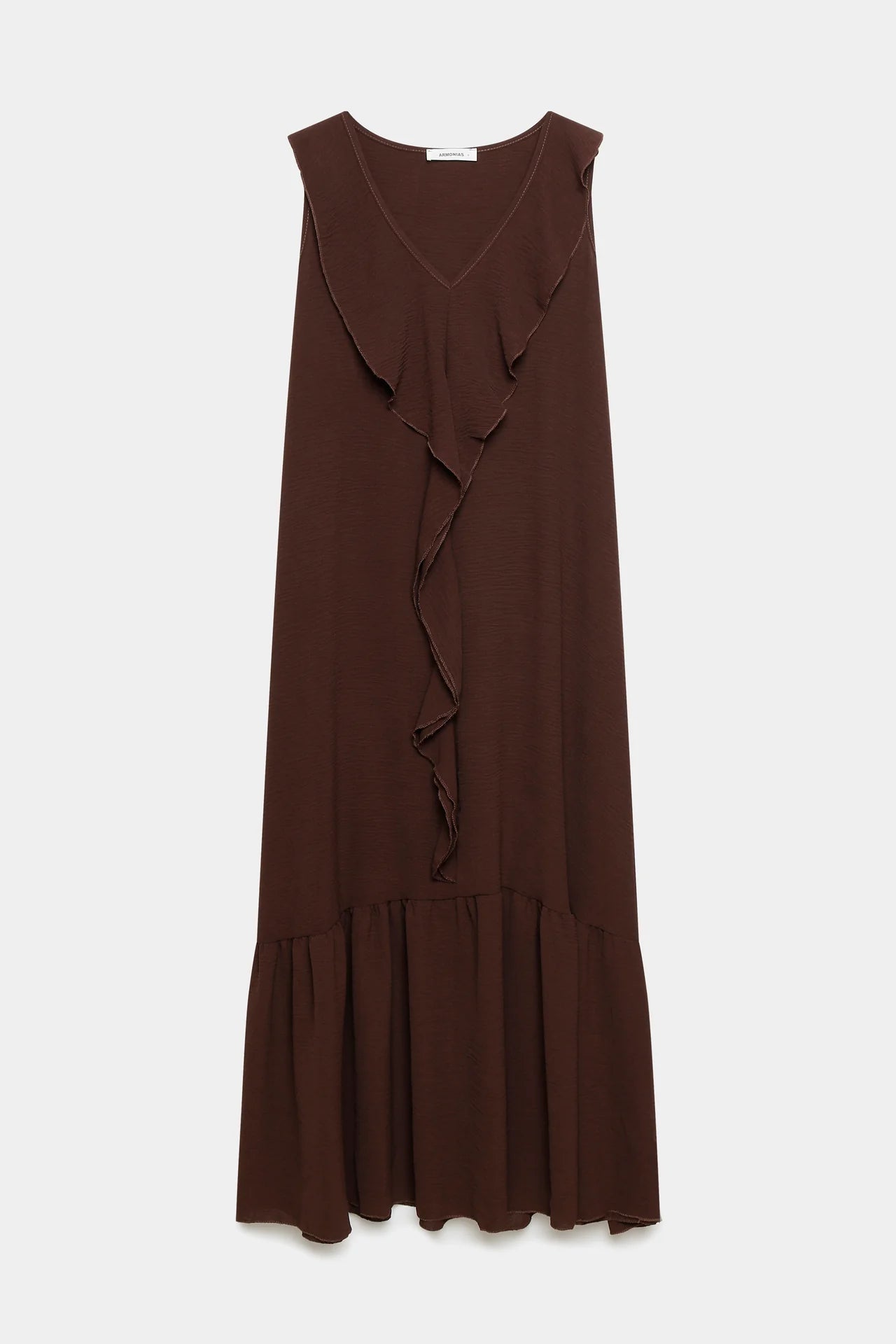 VESTIDO ONDA MARRON