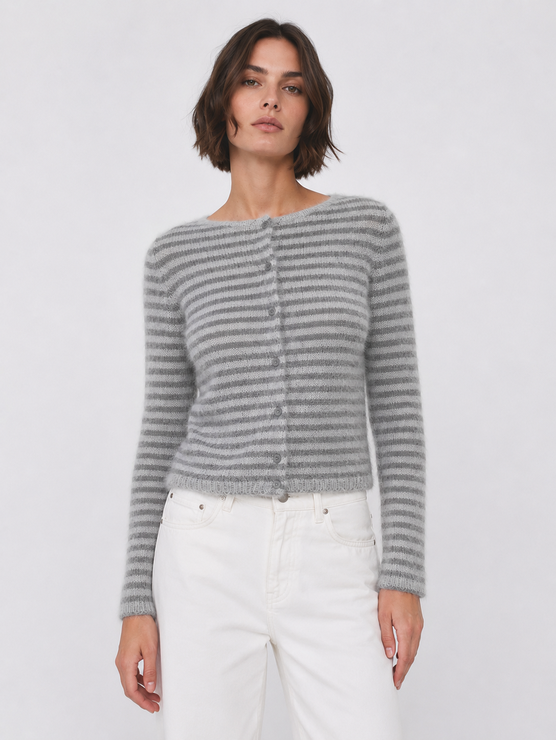 CARDIGAN ALEN RAYA GRIS