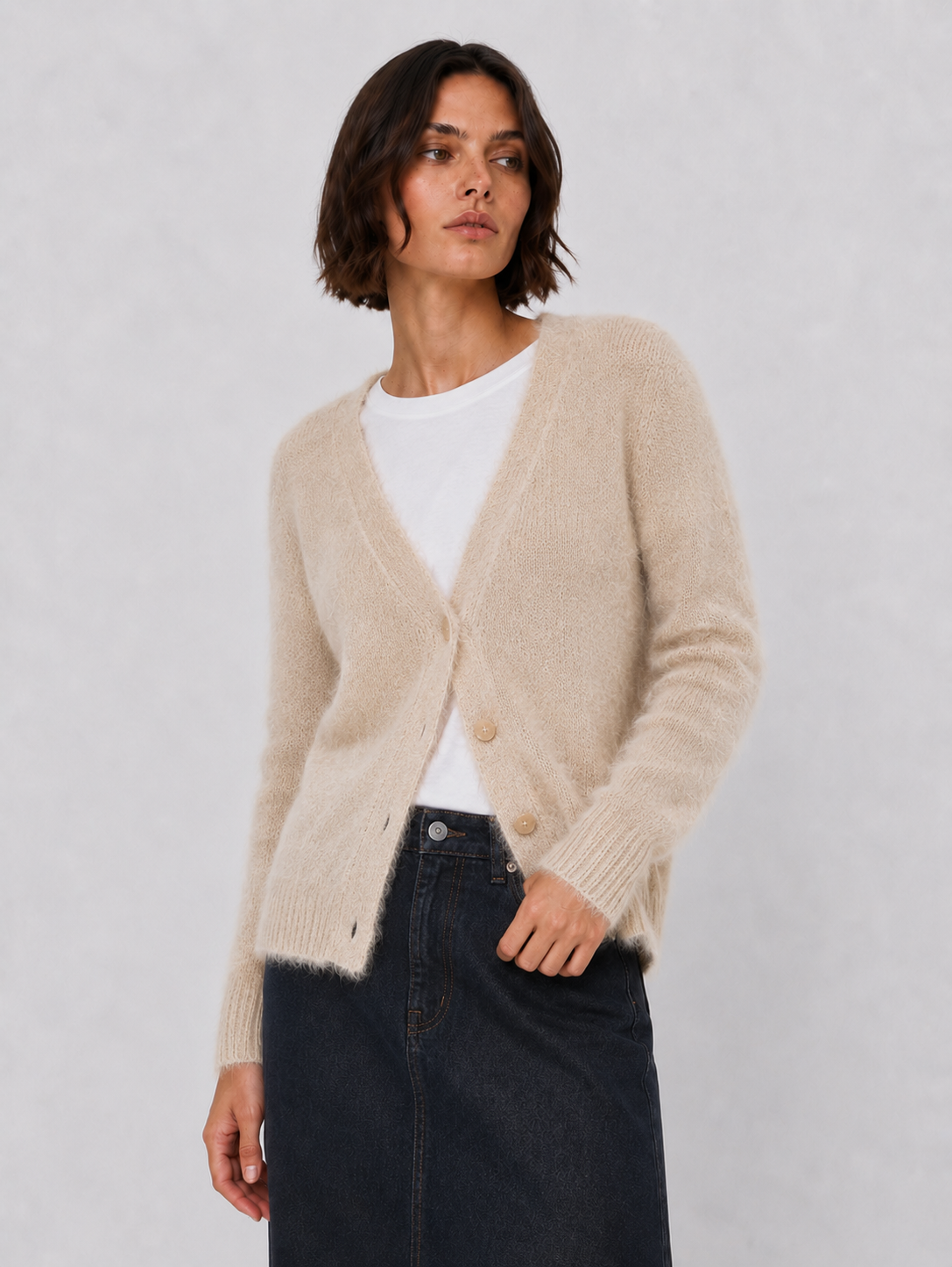 CHAQUETA VISE LISA CRUDO